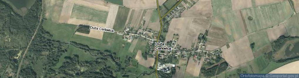 Zdjęcie satelitarne Duża Cerkwica ul.